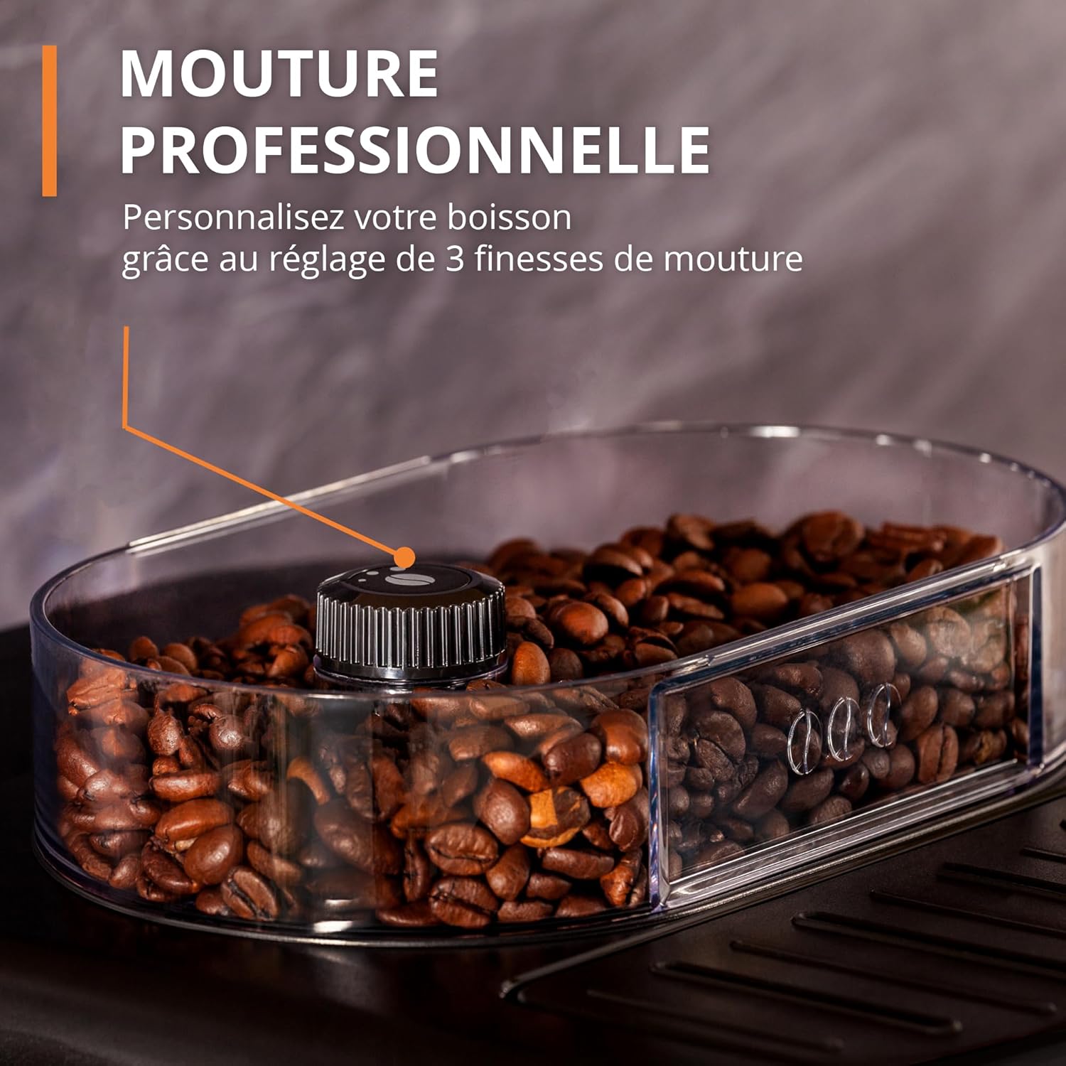 Machine caf grain,1,7 L,2 tasses en simultan,Nettoyage automatique,Buse vapeur pour Cappuccino,Cafetire espresso,Essential noire YY8125FD,Noir -
