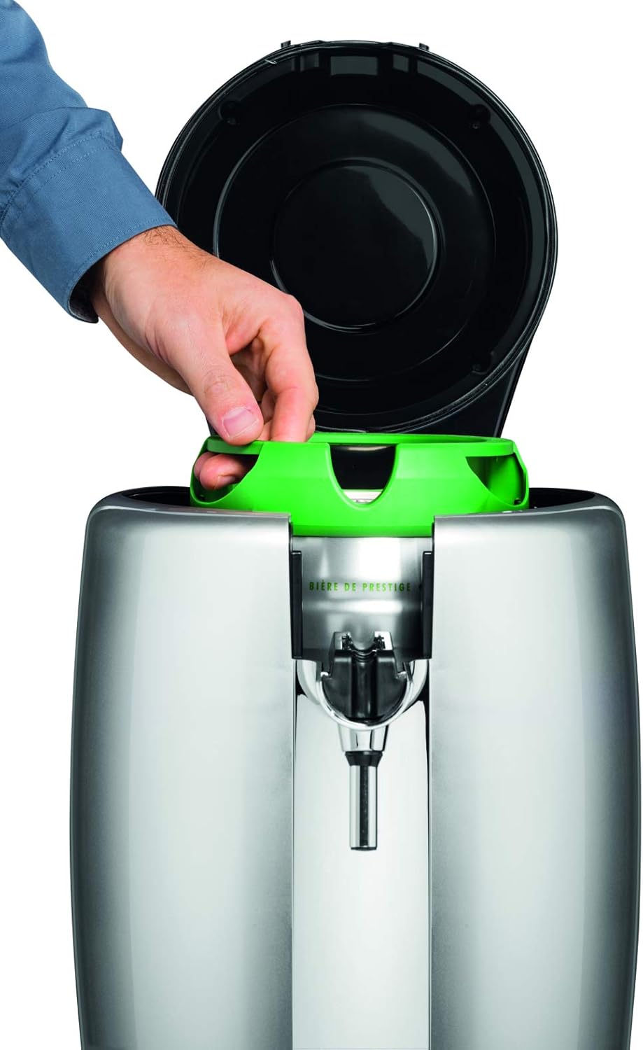 Krups BeerTender Silver et chrome Machine à bière Pression pour la maison Tireuse à bière Pompe à bière Coffret 2 verres YY2931FD