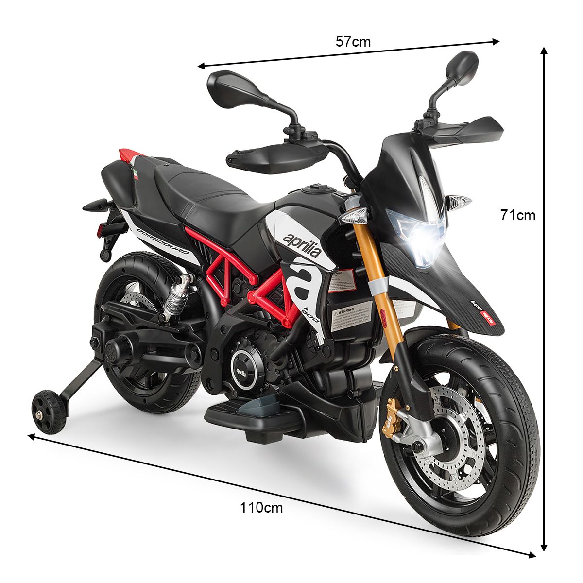 Moto Electrique pour Enfants 12V avec Lumires LED Musique MP3 Roues Antidrapantes pour Garons et Filles 37 95 mois -