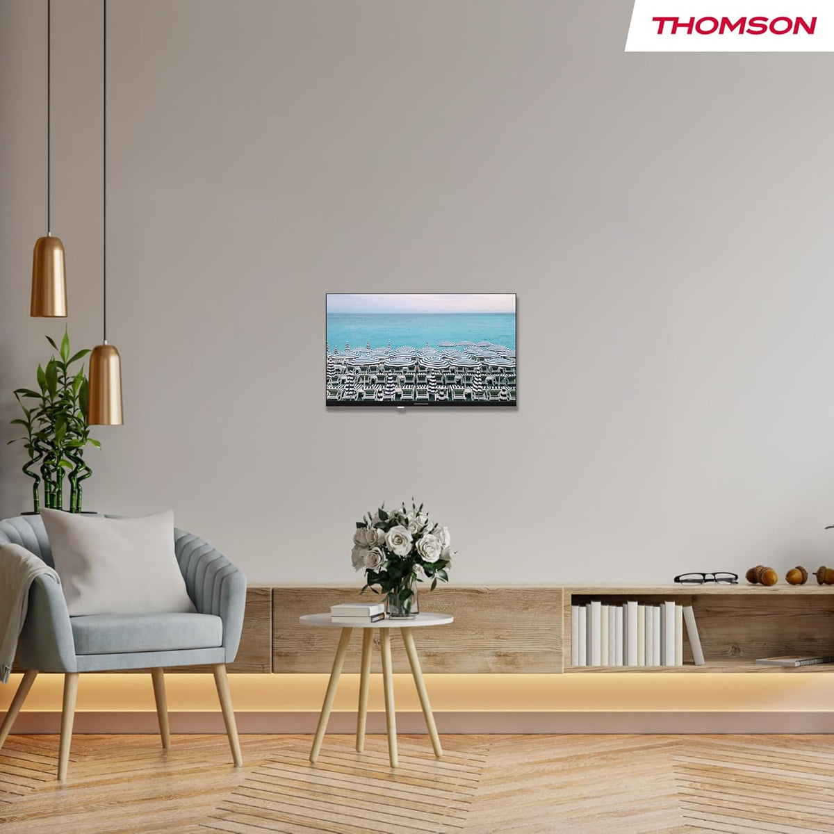 THOMSON 24 Pouces (60 cm) LED HD Easy TV - Non Smart - Hotel Mode USB HDMI Triple-Tuner (Câble/Satellite/Antenne) AV in CI+ A+ Panneau - 24HD2S13