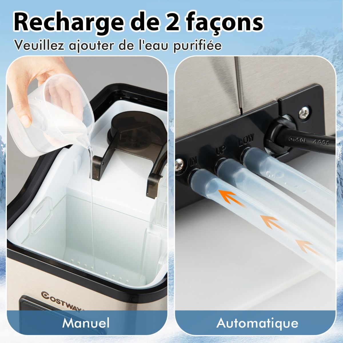 Machine Glaons 24kg en 24h Panneau de Contr么le Tactile LED -