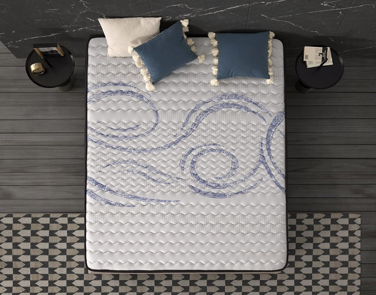 NATURALEX - Matelas PerfectSleep 160x200 cm - 30 cm - Soutien Mousse à mémoire de Forme - Accueil Blue Latex - Confort Ferme - Respirant - 7 Zones - Réversible - Haute Densité - Fabriqué en Europe