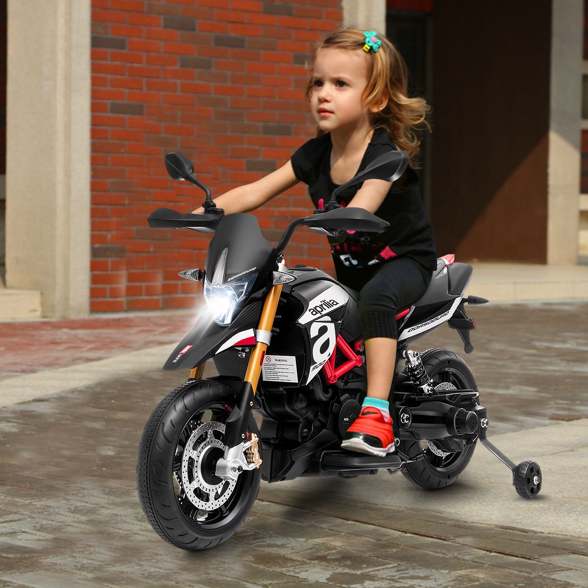 Moto Electrique pour Enfants 12V avec Lumires LED Musique MP3 Roues Antidrapantes pour Garons et Filles 37 95 mois -