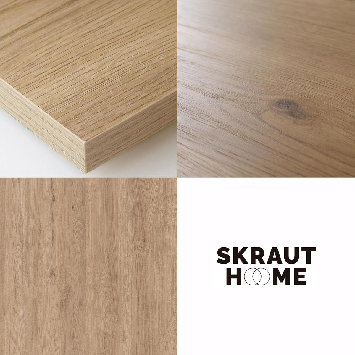 Skraut Home | Meuble TV | Banc Télé | Grand Espace de Rangement | 210 | pour Les TV jusqu'à 80" | Cheminée électrique XXL | Design Industriel | Style Moderne | Chêne