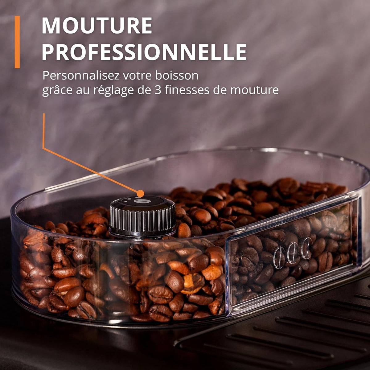 Machine à café grain,1,7 L,2 tasses en simultané,Nettoyage automatique,Buse vapeur pour Cappuccino,Cafetière espresso,Essential noire YY8125FD,Noir -