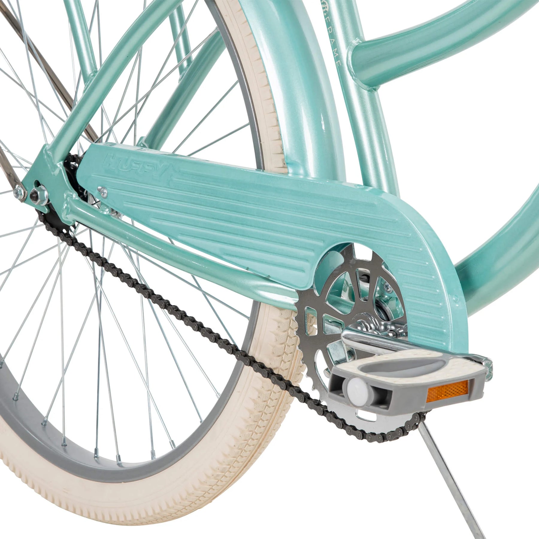 26 In. Nel Lusso Women'S Classic Beach Cruiser Bike, Mint Green