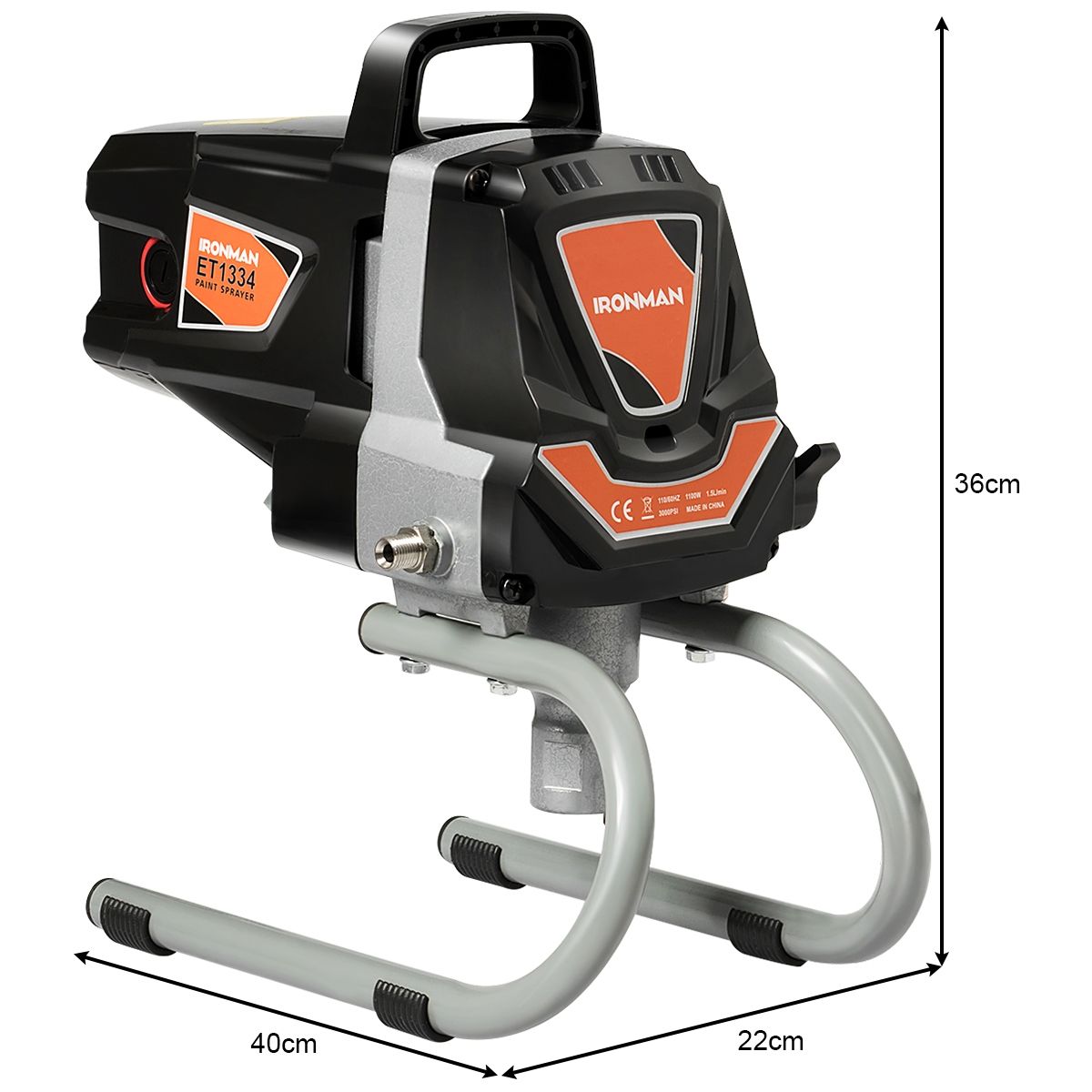 Systeme de Pulverisation de Peinture à Haute Pression 3000PSI Fonctionnement en Courant fort 1,5 L/min -