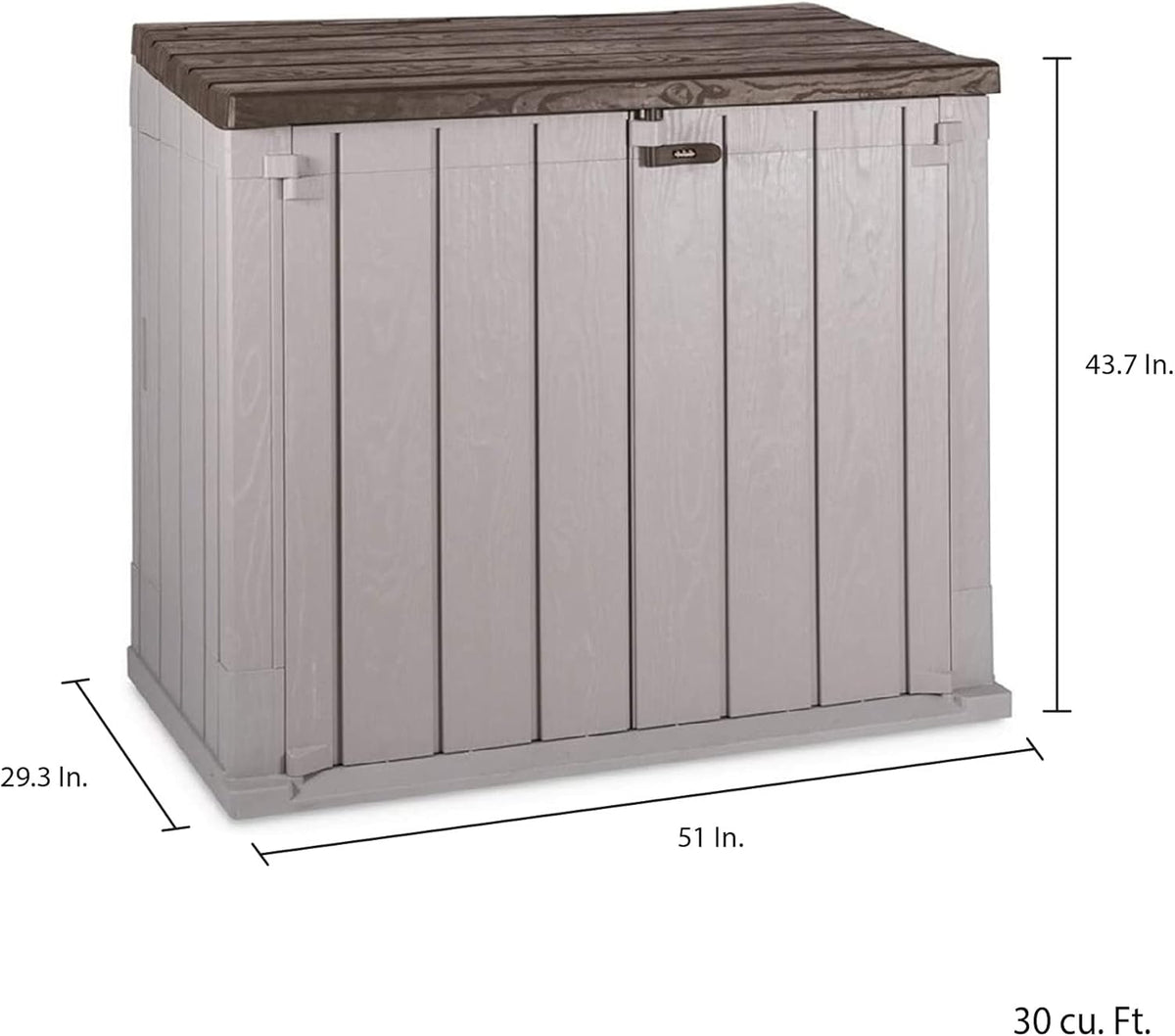 Toomax Stora Way Boîte à Outils d'extérieur en polypropylène recyclé avec Effet Bois (842L,Gris Taupe/Marron)