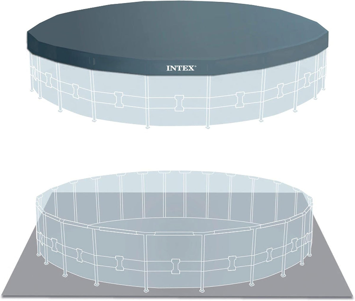 Intex piscine prism frame ronde tubulaire (ø)3,05 x (h)0,76m