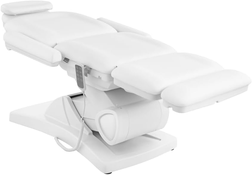 Physa Fauteuil Esthétique Cosmétique Table De Massage Lit Esthétique Physa Bolzano White (Électrique, 4 Moteurs, 150 kg Max, Blanc)