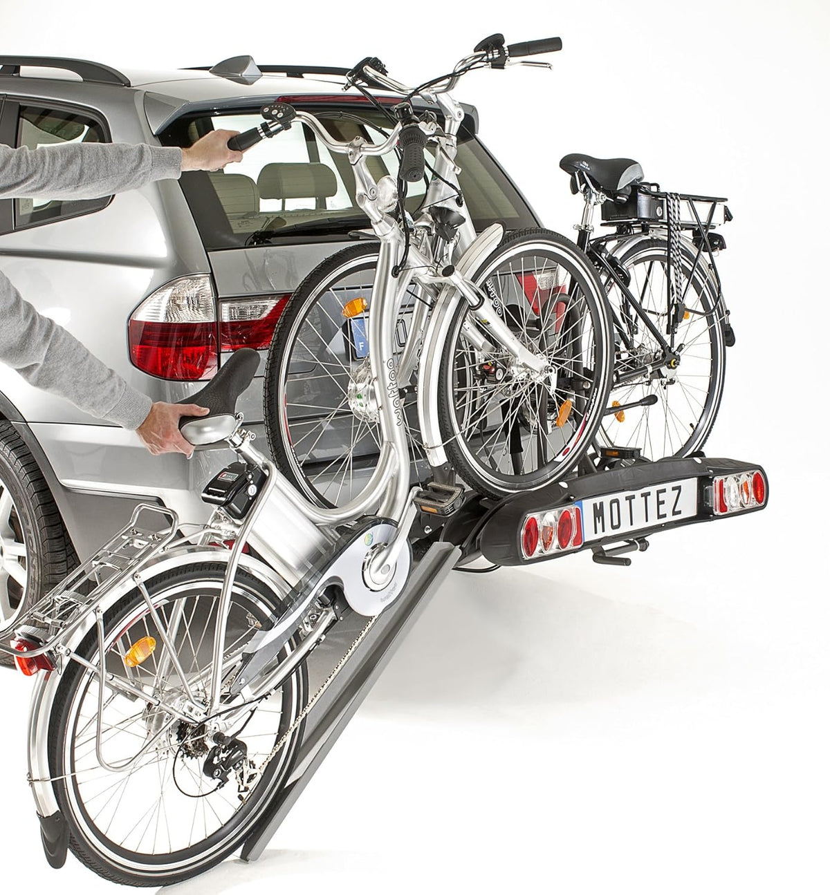 Mottez A028P2 Porte-Vélos 2 Vélos Électrique Rabattable