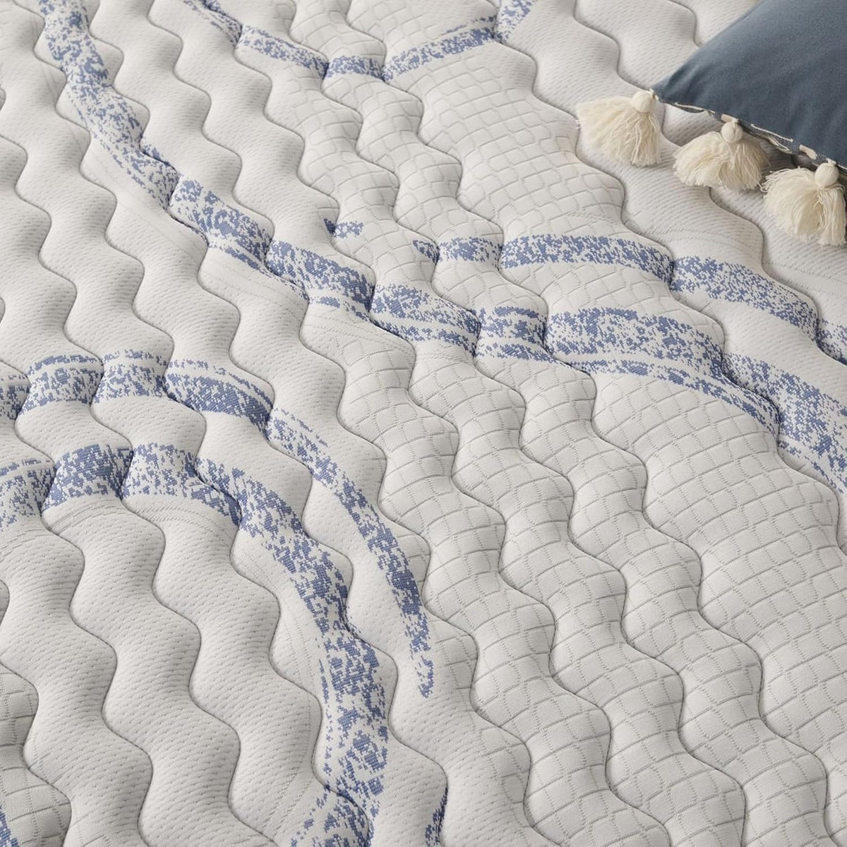 NATURALEX - Matelas PerfectSleep 140x190 cm - 30 cm - Soutien Mousse à mémoire de Forme - Accueil Blue Latex - Confort Ferme - Respirant - 7 Zones - Réversible - Haute Densité - Fabriqué en Europe