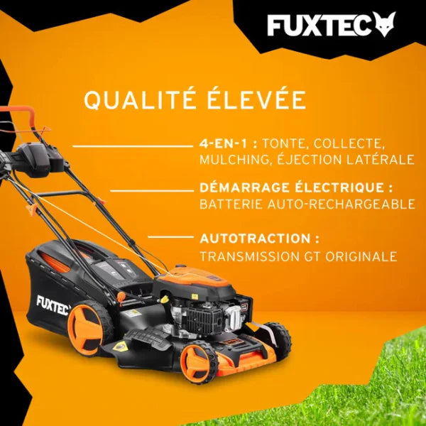 Tondeuse thermique autotracte dmarrage lectrique,196 cm,51 cm - 6 CV,60 L. -