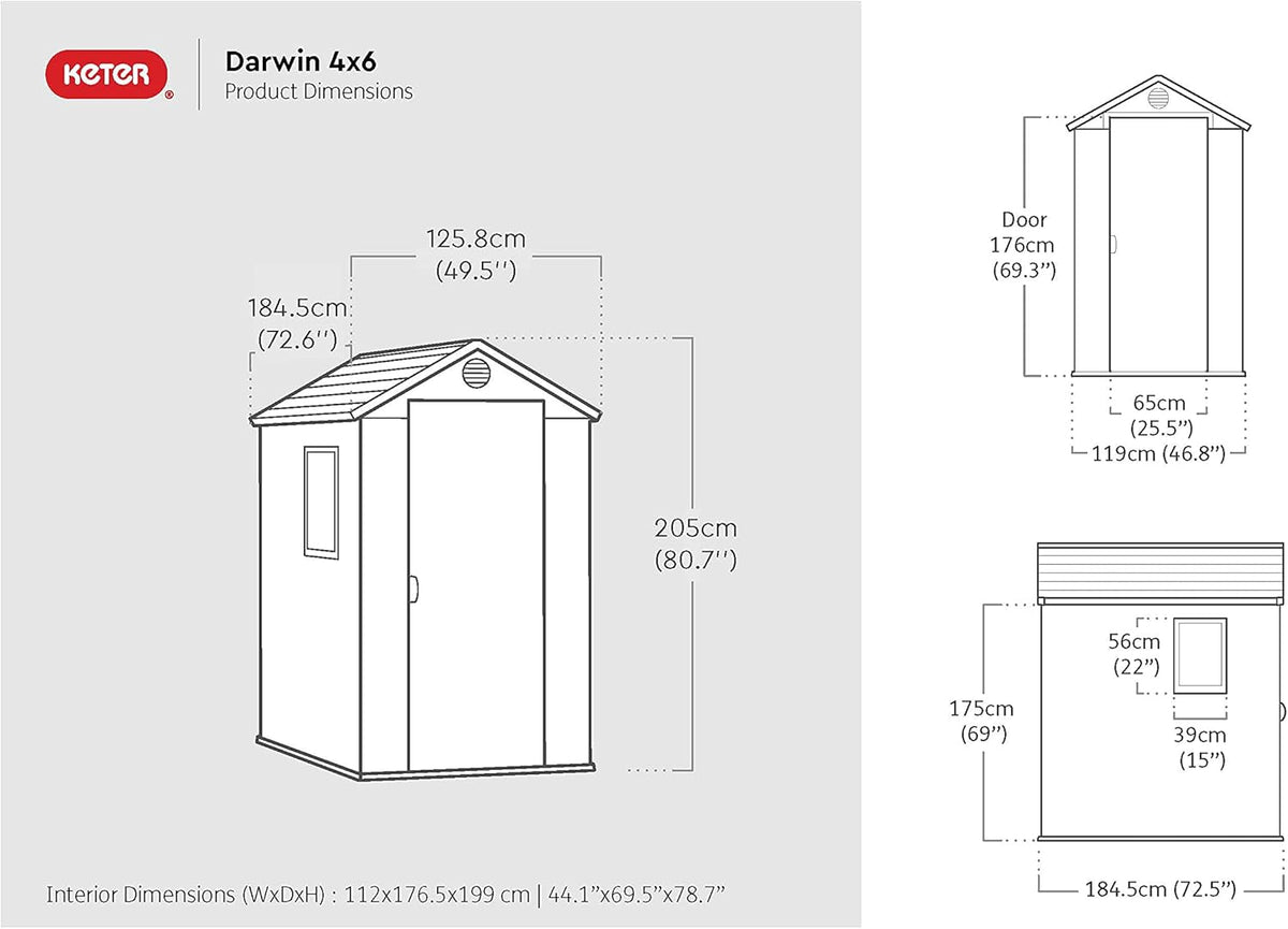 Abri de Jardin Darwin 46,2.2m²