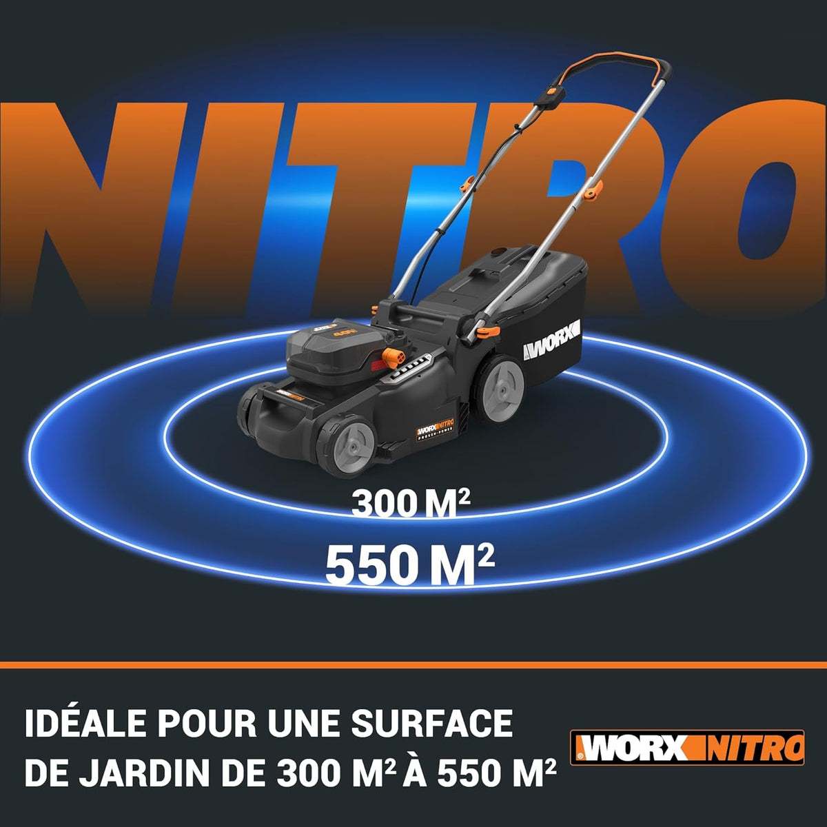 Pack Pro+ Tondeuse à Gazon 40V 460m² + Coupe-Bordures 20V + 2 Batteries 4Ah et 1 Batterie 2Ah + Chargeur Double et Chargeur Simple (Idéal pour l'Entretien du Jardin)
