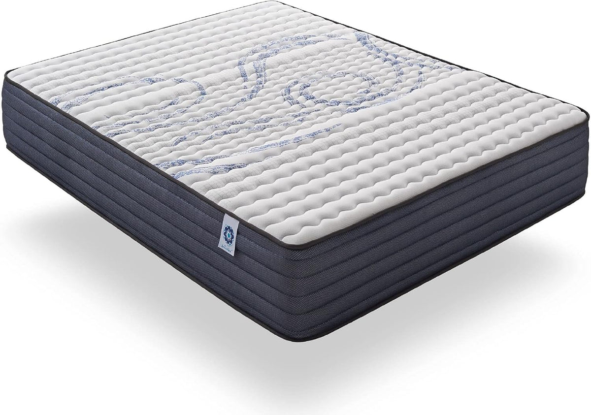 NATURALEX - Matelas PerfectSleep 160x200 cm - 30 cm - Soutien Mousse à mémoire de Forme - Accueil Blue Latex - Confort Ferme - Respirant - 7 Zones - Réversible - Haute Densité - Fabriqué en Europe