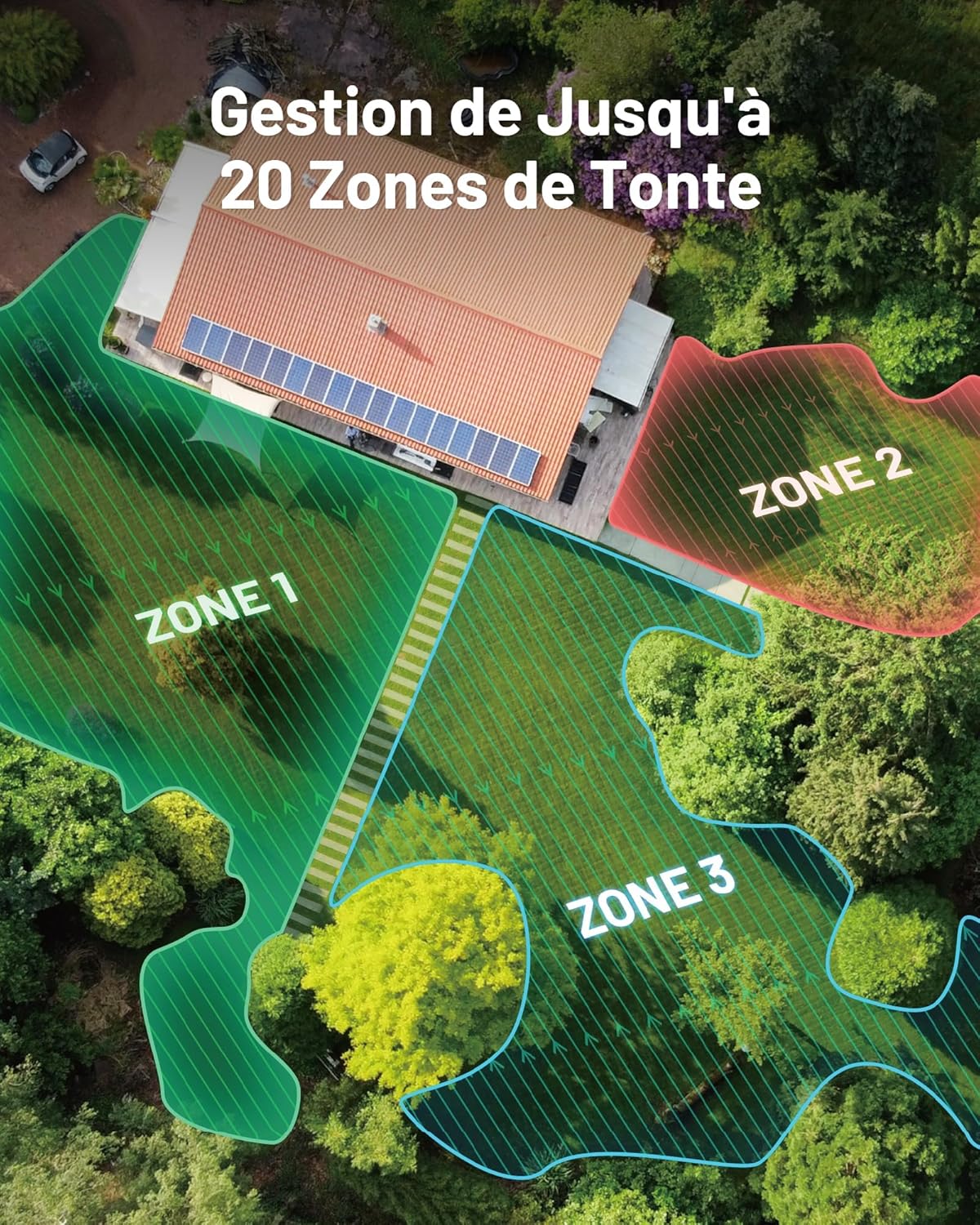 MAMMOTION LUBA Mini AWD 800 Robot Tondeuse sans Fil Périphérique, NetRTK+Vision, Aucune Antenne RTK Requise, Recommandé 800m², Max. 1000m², Pentes à 80%, avec Module 4G