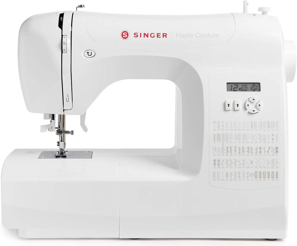 Haute Couture F527C Machine à coudre électronique Professionnelle,80 points,utilitaires,élastiques,décoratifs,Facile pour Débutants Electrique Portable,Maison