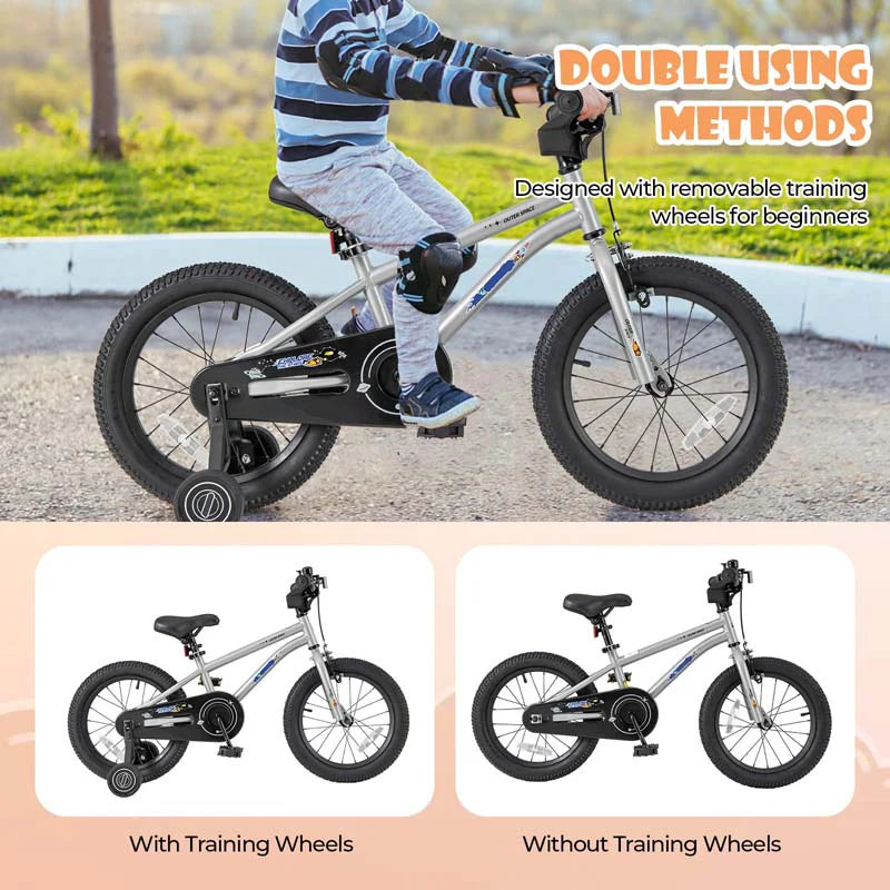 16" Kids Bike for 4-7 Years Old Girls Boys Sport Bicycle with Adjustable Saddle, Training Wheels, Reflectors